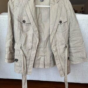 Ann Taylor Beige Utility Jacket
